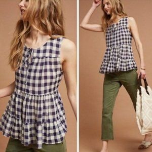 Anthropologie 11-1 Tylho Gingham Sleeveless top, size M